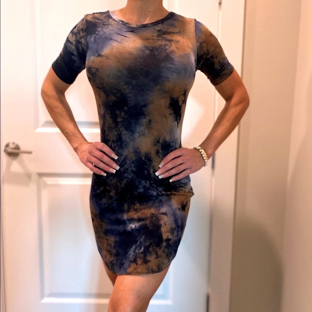 Tie Dye T-Shirt Dress EUC